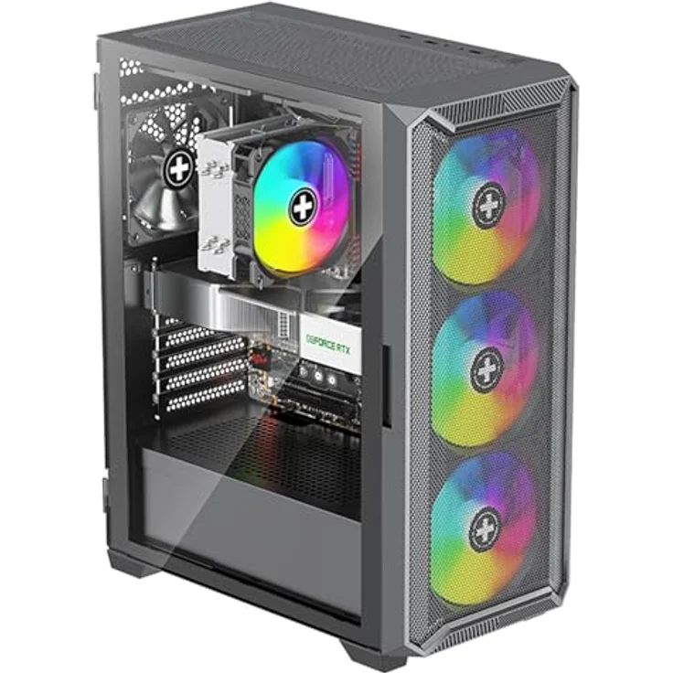 Xilence ATX Miditower (Mini ITX, ATX, mATX), PC Gehäuse, Schwarz – Bild 13