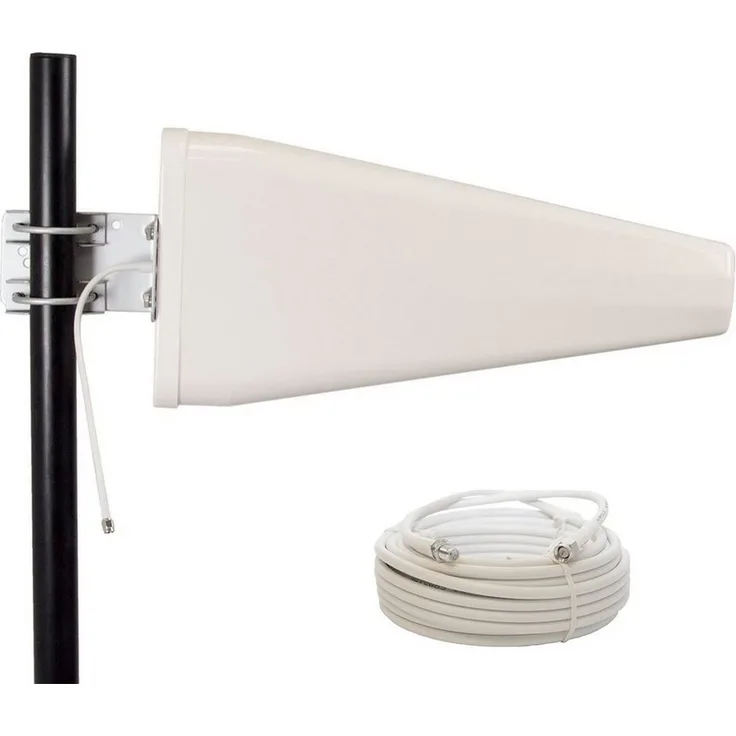 PremiumX LTE Antenne 3G 4G Mobiles Netzwerk Außenantenne Outdoor 10m Kabel Mobilfunkantenne mit 11±1 dBi Gewinn