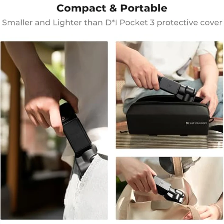 K&F CONCEPT Schutzhülle für DJI Osmo Pocket 3, Gimbalschutz mit Objektiv- und Bildschirmschutz, leicht und tragbar, hochwertiger Kunststoff – Bild 3