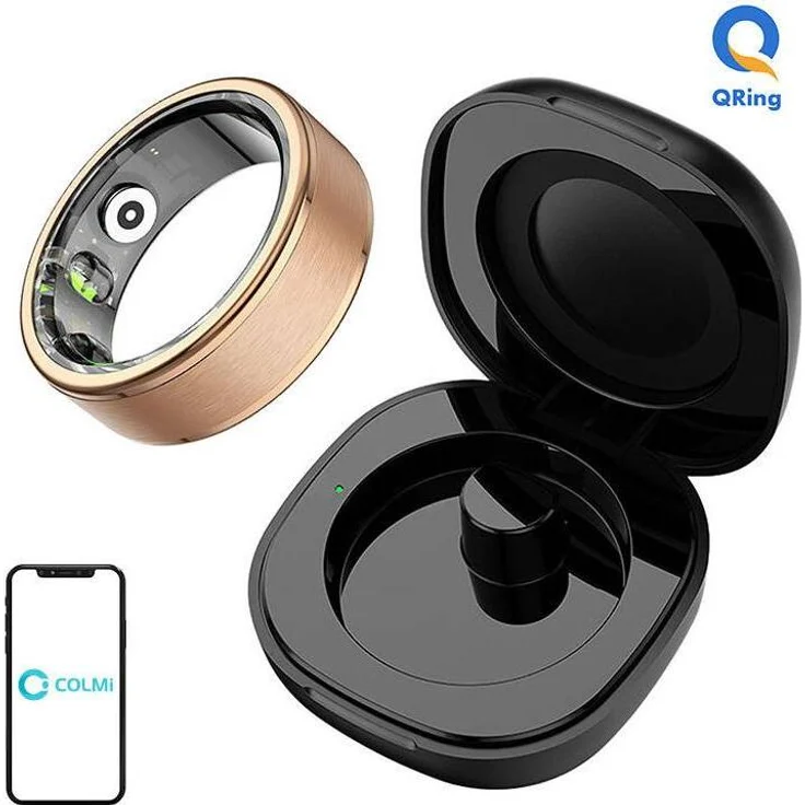 Colmi R03 Smart Ring, Gesundheitsüberwachung mit 5ATM Wasserdichtigkeit, Schwarz