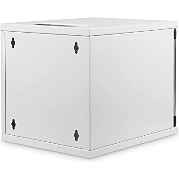 DIGITUS Netzwerk-Schrank 10-Zoll - 6HE - Wandmontage - HxBxT 330x312x400mm - Traglast 30kg - Nutztiefe 309mm - Grau – Bild 3