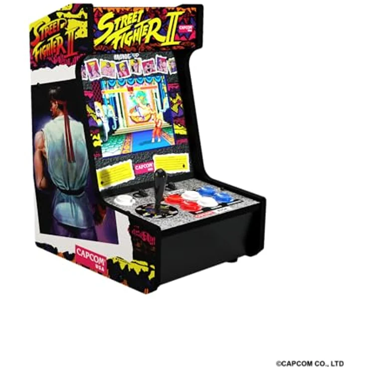 Arcade1Up 1UP Street Fighter Countercade, Kompakter Spielautomat mit 5 legendären Capcom-Spielen – Bild 2