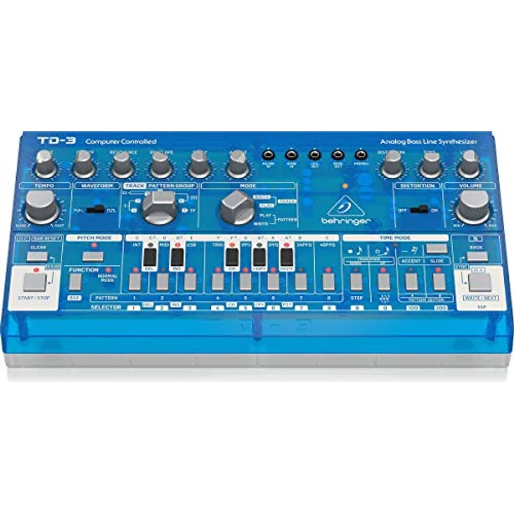Behringer TD-3 BB, Analog Synthesizer in Schwarz mit 16-Schritt Stepsequencer und Distortion Effekt – Bild 6