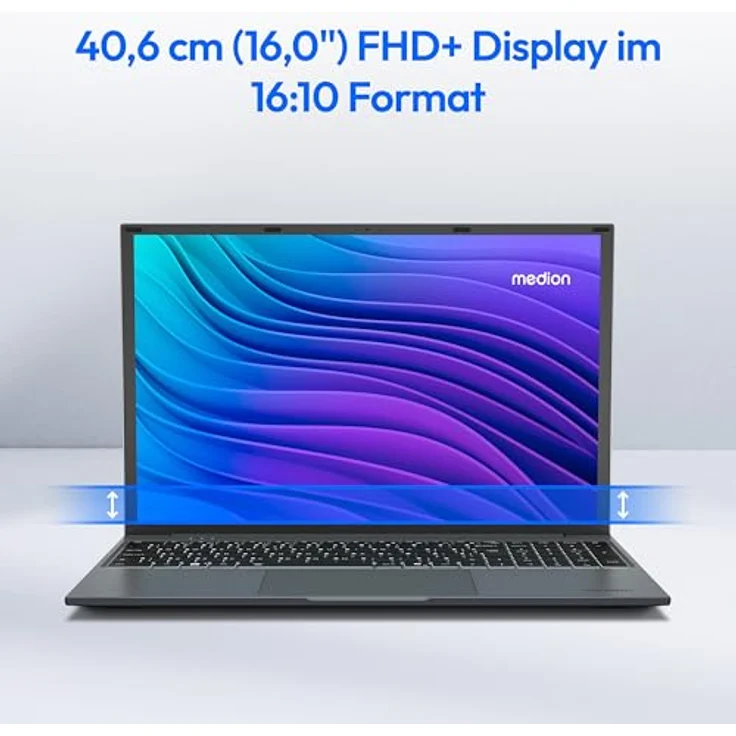 MEDION E16433 40,6 cm (16 Zoll) Full HD+ Laptop (Intel Core i7-13620H, 1 TB SSD, 16GB DDR5 RAM, 16:10 Display, Full HD Webcam, WLAN, Win 11 Home) – Bild 4