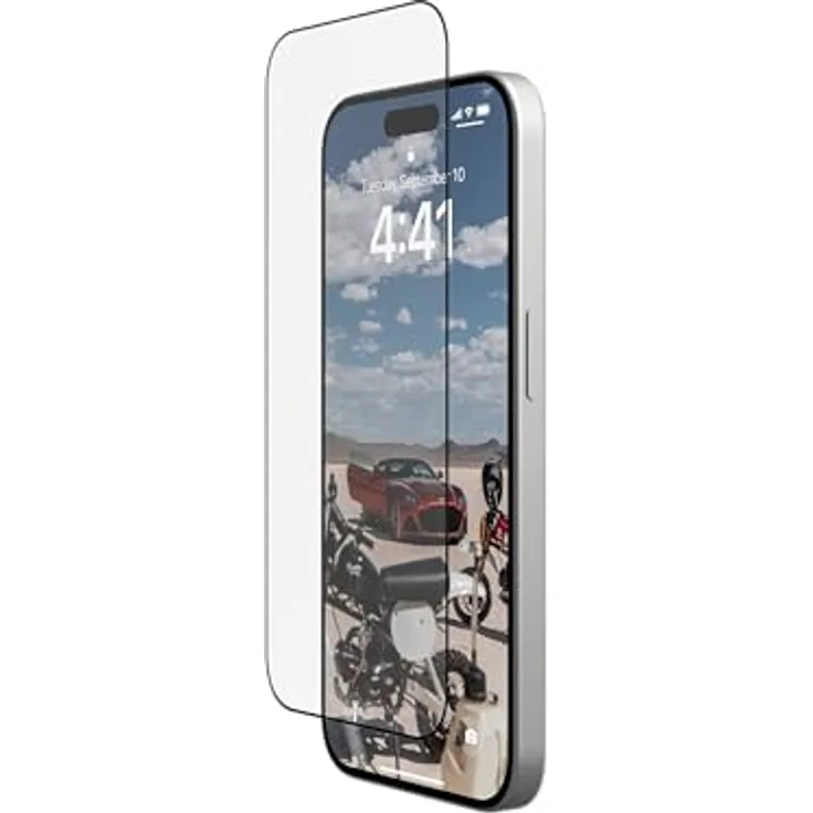 URBAN ARMOR GEAR PLUS Tempered Glass Displayschutzglas Apple iPhone 15 Pro [9H zweifach gehärtetes Glas, Anti-Fingerabdruck, Inkl. Montagekit, 0,33mm dünn, Ultra klar]