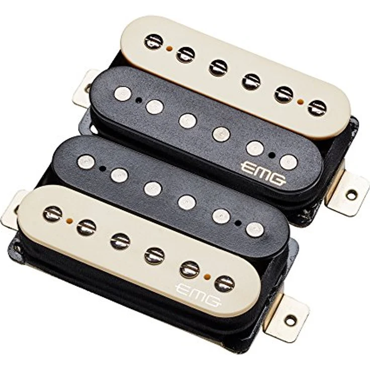 EMG Hot 70 Set ZEB, Aktiv Tonabnehmer Set für E-Gitarre, Humbucker, Zebra, inklusive Solderless Installationssystem – Bild 2