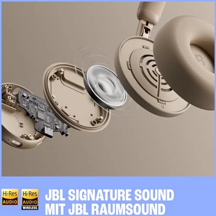 JBL LIVE 680NC, On-ear Kopfhörer Bluetooth Blue mit Adaptive Noise Cancelling, 80 Stunden Akkulaufzeit und Hi-Res Audio – Bild 7