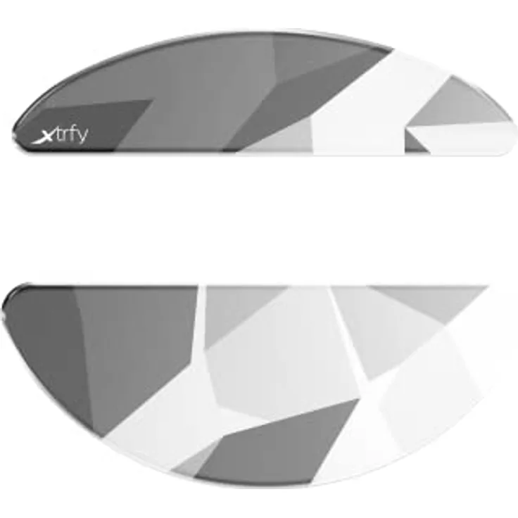 Xtrfy Glass Skates, Premium-Mausfüße aus starkem Aluminosilikat-Glas, kompatibel mit Gaming-Maus M8 Wireless, für schnelles und präzises Gleiten, Litus White