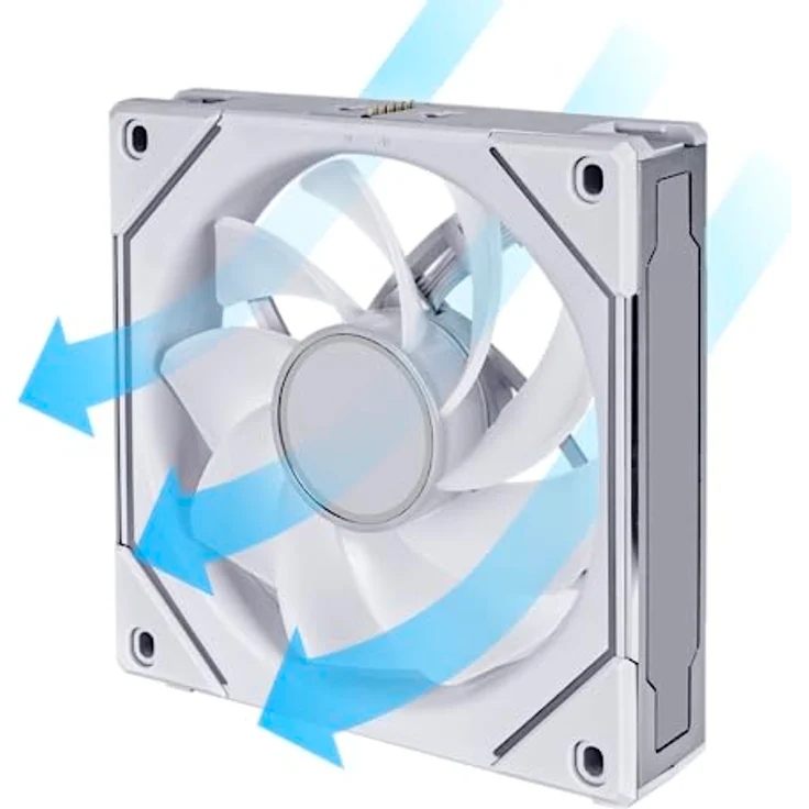 Lian Li UNI SL-120 INF Reverse Blade Lüfter, Daisy Chaining-Technologie, Einzelstück, 120mm, Weiß – Bild 4