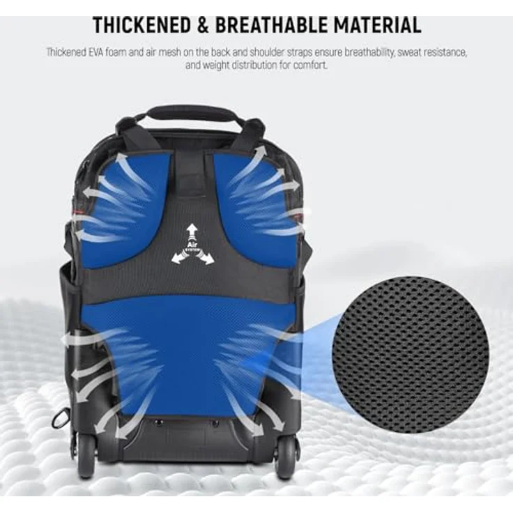 NEEWER 2 IN 1 Rolling Camera Backpack – Bild 7