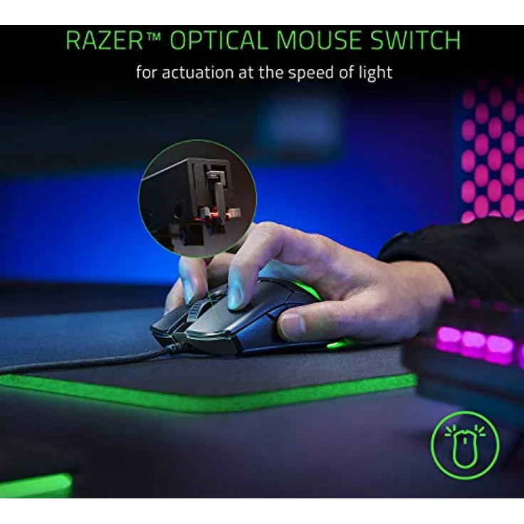 Razer Viper Mini - Ultra light Gaming Mouse (Ultraleichte beidhändige Gamer Maus mit 61g Gewicht, Speedflex-Kabel, optischer 8.500 DPI Sensor und RGB Chroma Beleuchtung) – Bild 8
