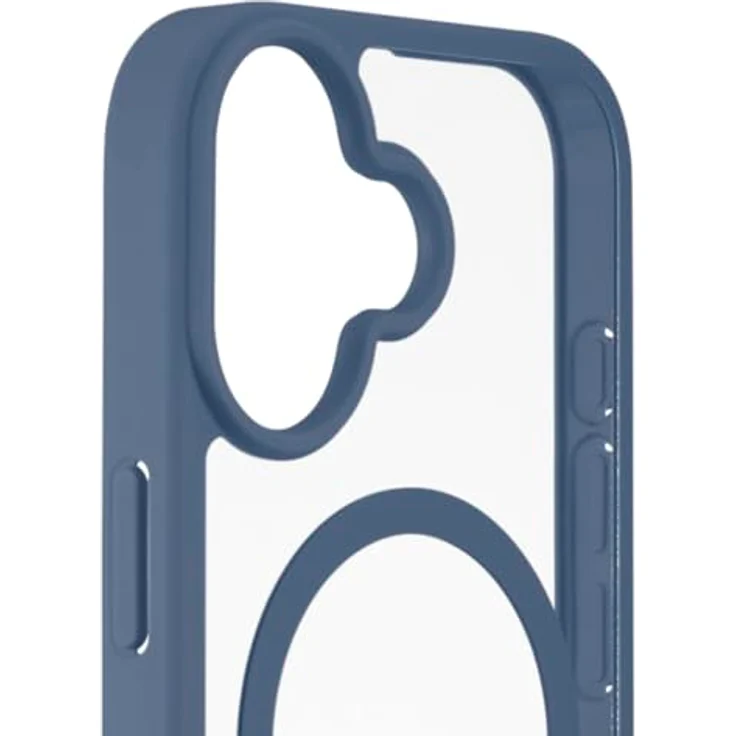 Hama Handyhülle „Frame Protect“ für iPhone 17, MagSafe-kompatibles Case mit Kantenschutz, Kameraschutz, Anti-Rutsch-Oberfläche und geschützten Seitentasten, durchsichtig/blau – Bild 4
