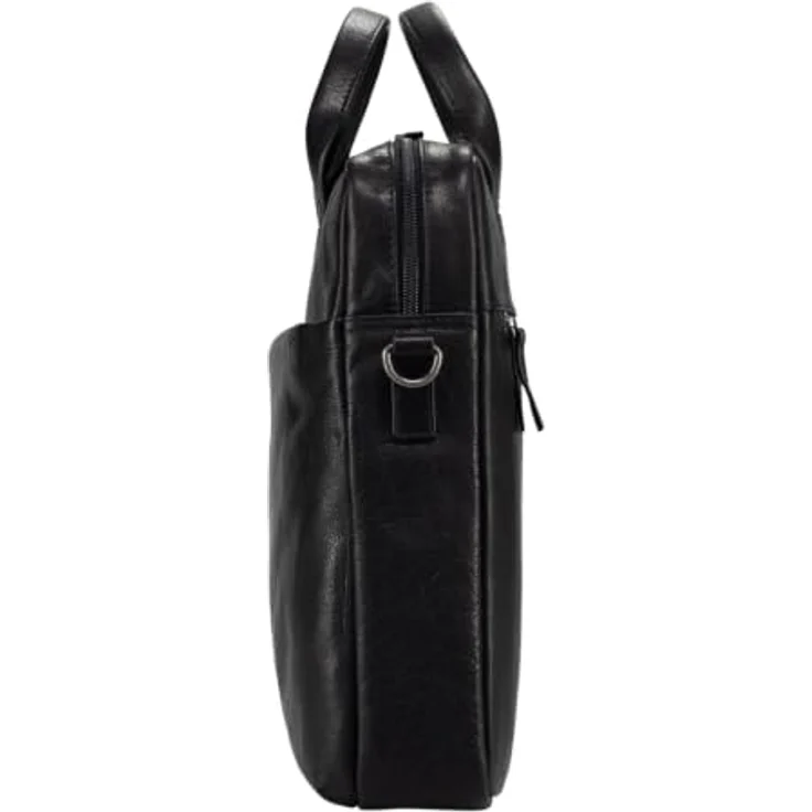 Jost Glasgow Aktentasche aus Leder, 37 cm mit Laptopfach, schwarz – Bild 4