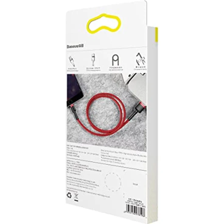 Baseus Cable Cafule - USB to Lightning - 2,4A 0,5 m (CALKLF-A09) red – Bild 11