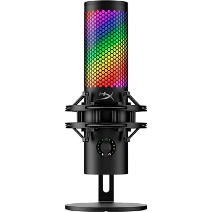 HyperX QuadCast 2 S - USB Mikrofon mit 32-Bit-Tiefe und 192kHz Abtastrate, 100+ aRGB LEDs - Schwarz – Bild 1