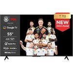 TCL 55T7B 55-Zoll QLED Pro Fernseher, 4K Ultra HD, HDR Pro, Smart TV Unterstützt von Google TV (Dolby & Atmos, Motion Clarity, Freihändige Sprachsteuerung, Kompatibel mit Google Assistant & Alexa)