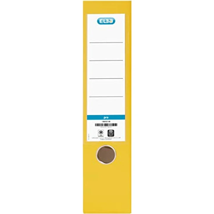 ELBA Aktenordner Ordner smart Pro 80mm DIN A4 gelb Pappe Polypropylen - rado-Ösen für standfestes Aufstellen, auswechselbares Rückenschild, ELBA print Beschriftungsmöglichkeit – Bild 3