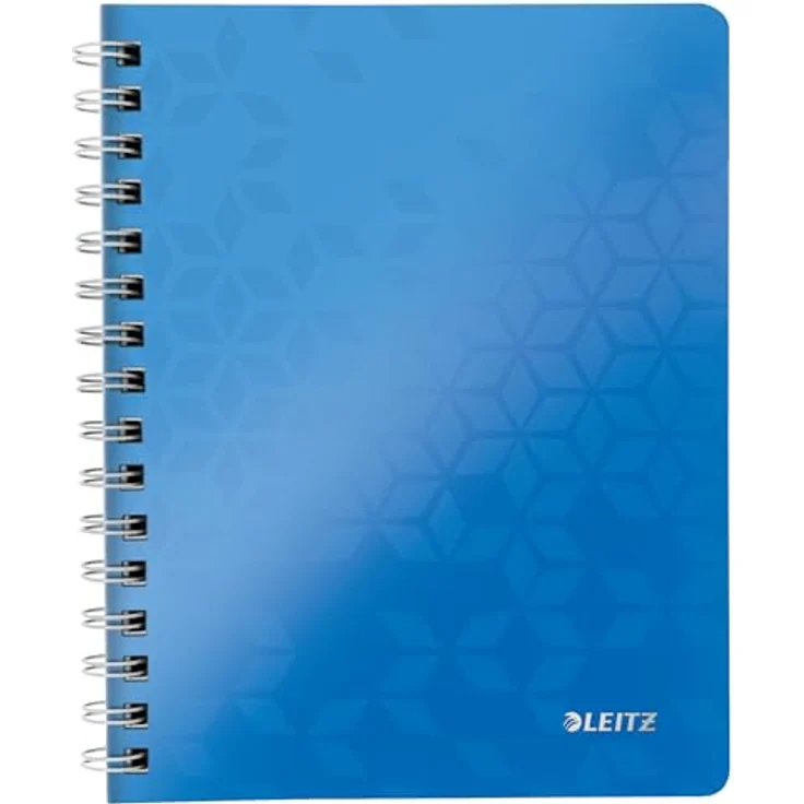 LEITZ Collegeblock WOW 4641, A5 kariert, 80 Blatt, mit PP-Einband und herausnehmbarem Lineal – Bild 1