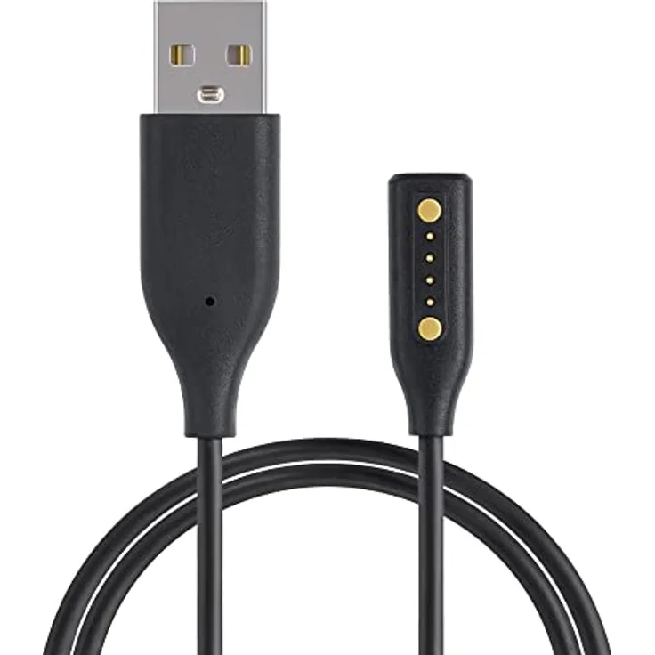 kwmobile USB Ladekabel für Bose Frames Rondo/Soprano/Soprano Style/Alto/Tenor, Schwarz - Praktisches Ersatzkabel mit schneller Ladegeschwindigkeit