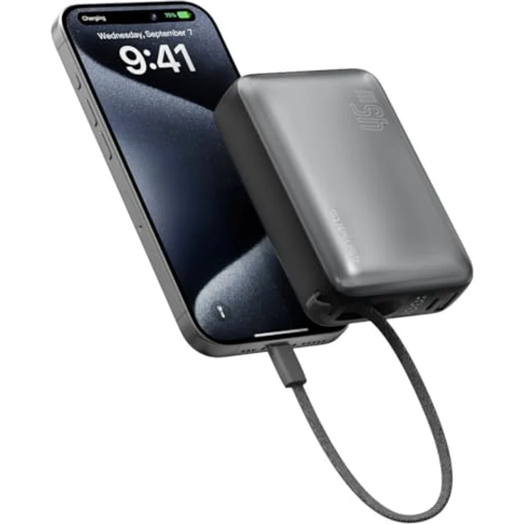 4Smarts Powerbank Enterprise Compact, 130 W, integriertes USB-C-Kabel, smartes Display, flugzeugtauglich – Bild 4