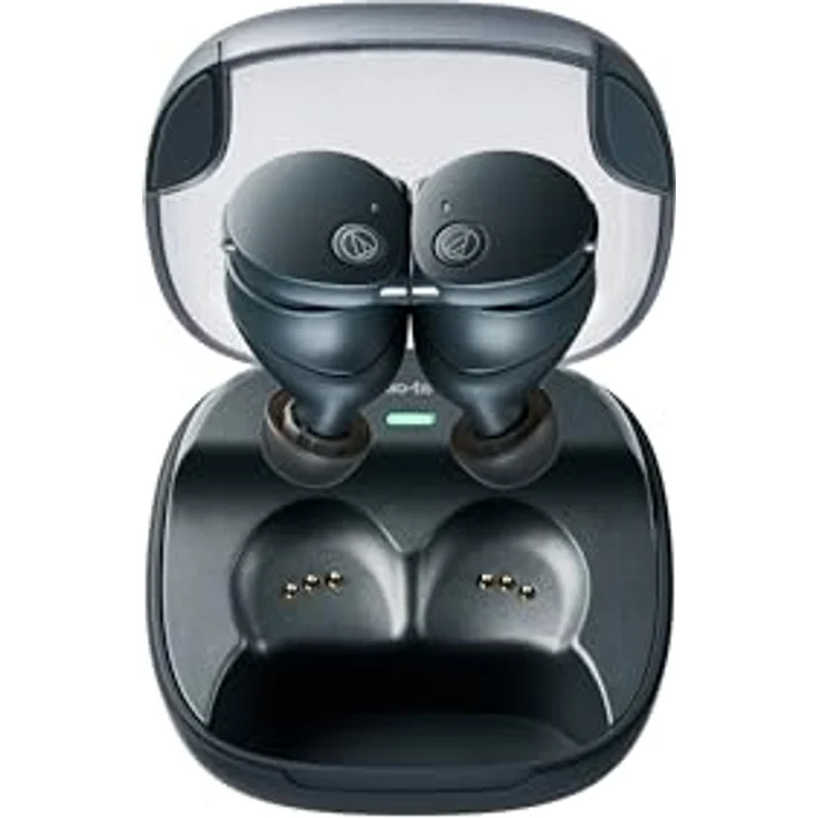 Audio-Technica ATH-CKS50TW2 Kabellose In-Ear-Kopfhörer mit Hybrid-Geräuschunterdrückung, IP55 Wasserdicht, Schwarz – Bild 2