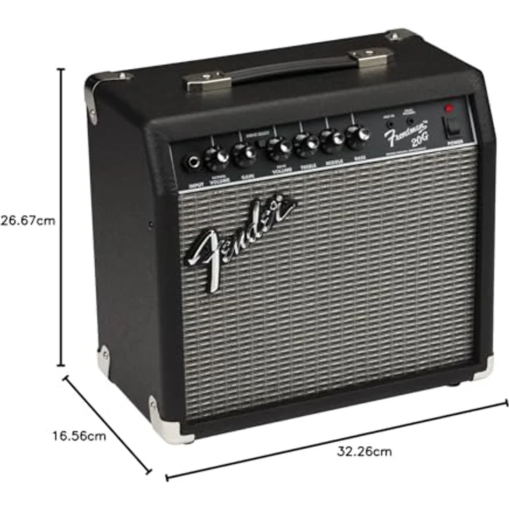 Fender Frontman 20G, Transistor Combo Verstärker für E-Gitarre mit 20 Watt Leistung und 8'' Special Design Lautsprecher, schwarz – Bild 5