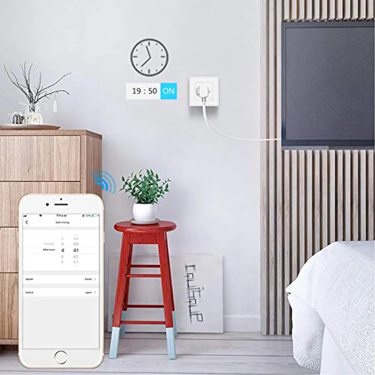 Woox Smart WLAN Steckdose Plug WiFi Stecker Sprachsteuerung und Fernbedienbar Kompatibel mit Alexa, Google Assistant – Bild 5