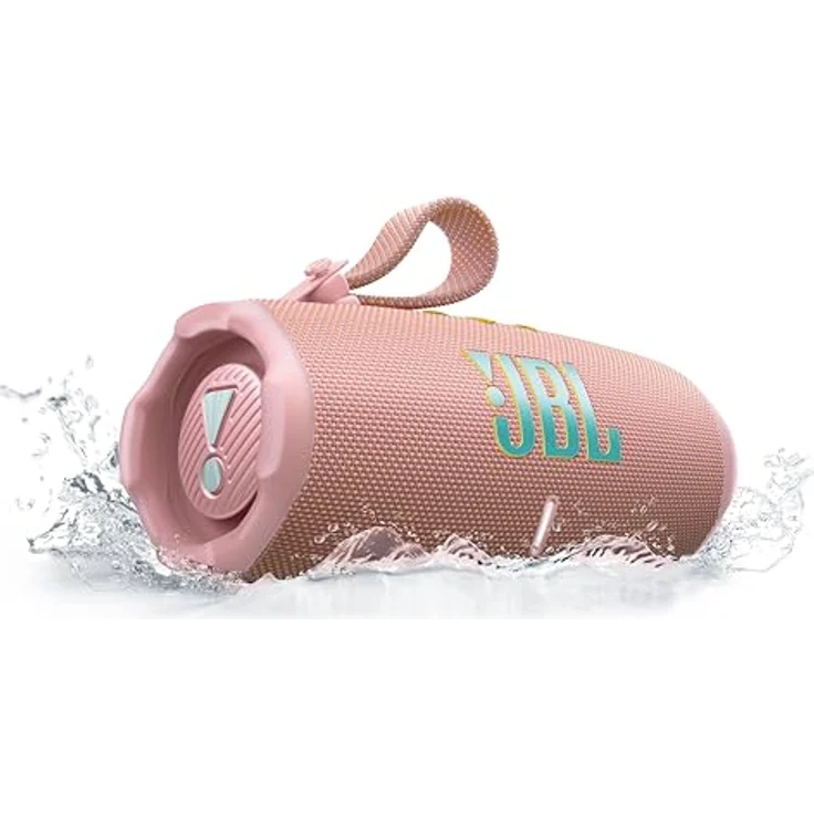 JBL Charge 6, tragbarer Bluetooth-Lautsprecher, 28 Stunden Akkulaufzeit, IP68 wasserdicht, Staub- und stoßfest, Pro Sound mit AI Sound Boost, Auracast Multi-Speaker, Pink – Bild 1