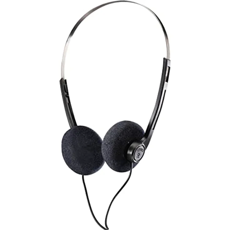 Hama Slight Computer On Ear Kopfhörer kabelgebunden Stereo Schwarz/Silber – Bild 1