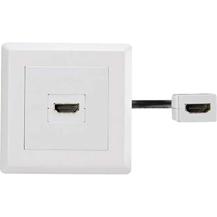 Renkforce RF-4538136 HDMI Adapter [1x HDMI-Buchse - 1x HDMI-Buchse] Weiß vergoldete Steckkontakte 15.00 cm – Bild 3