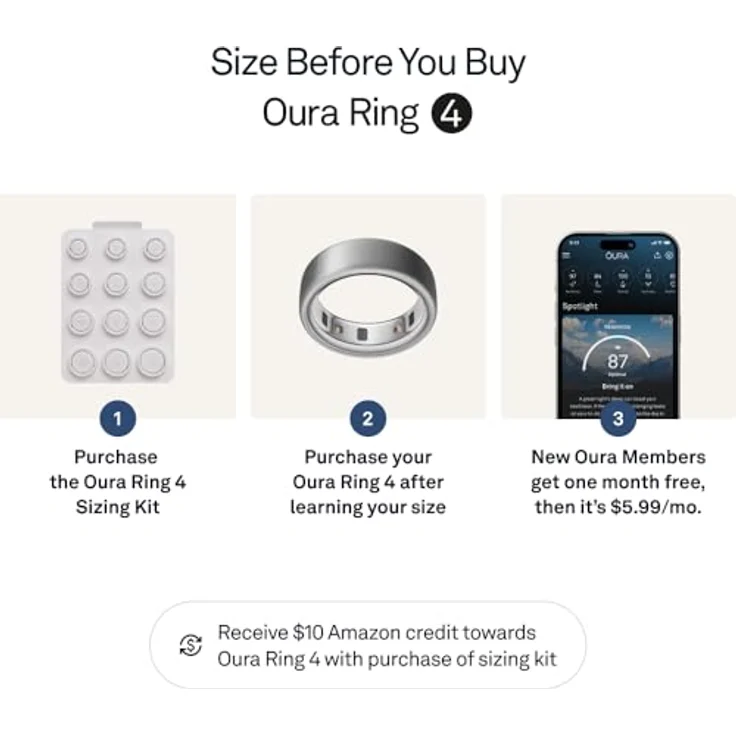 OURA Ring 4, Smart Fitness-Tracker in Brushed Silver, Größe 15, mit Smart Sensing-Technologie und bis zu 8 Tagen Akkulaufzeit – Bild 3