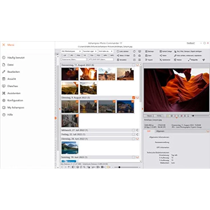 Photo Commander 17 - Bildbearbeitung in Deutsch, Fotos bearbeiten für Windows 11, 10, 8.1, 7 – Bild 3
