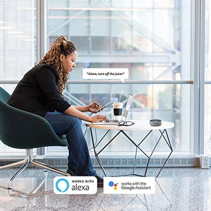 Woox Smart WLAN Steckdose Plug WiFi Stecker Sprachsteuerung und Fernbedienbar Kompatibel mit Alexa, Google Assistant – Bild 2