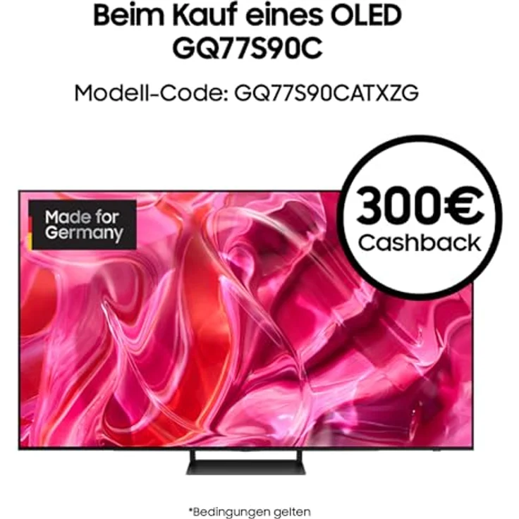 Samsung OLED 4K S90C 77 Zoll Fernseher (GQ77S90CATXZG, Deutsches Modell), Quantum HDR OLED, Neural Quantum Prozessor 4K, LaserSlim Design, Smart TV [2023] – Bild 2