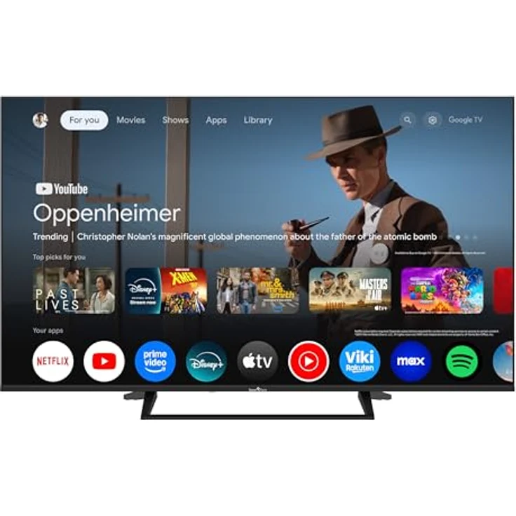 Smart Tech 55QG06K, 55 Zoll (139 cm) UHD-QLED Smart TV mit Google TV, Netflix, YouTube, Prime Video, Disney+, TED, DAZN – Bild 2
