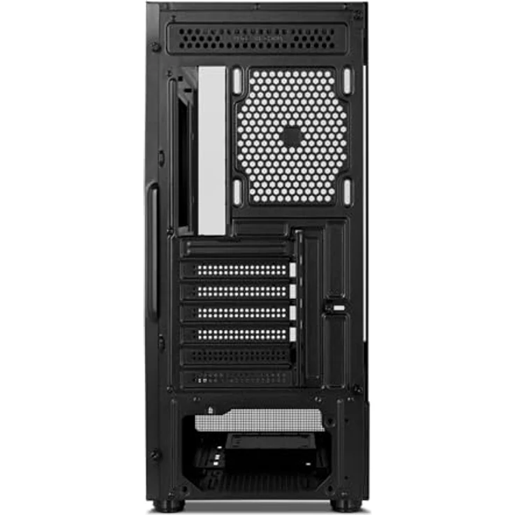 NOX XTREME PRODUCTS Hummer Vision Black, Semitower ATX/M-ATX Gehäuse mit gehärtetem Glas, Platz für 5 Lüfter, USB 3.0, kompatibel mit Grafikkarten bis 300mm, Schwarz – Bild 4