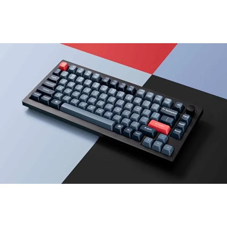 Keychron V1 MAX Kabellose Mechanische Tastatur, 75% Layout QMK/VIA programmierbar mit Hot-Swappable Gateron Jupiter Banana Switch, kompatibel mit Mac Windows Linux – Knob Version (ANSI/US) – Bild 3