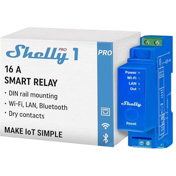 Shelly Pro 1 Schaltaktor blau - Preisvergleich – Bild 2
