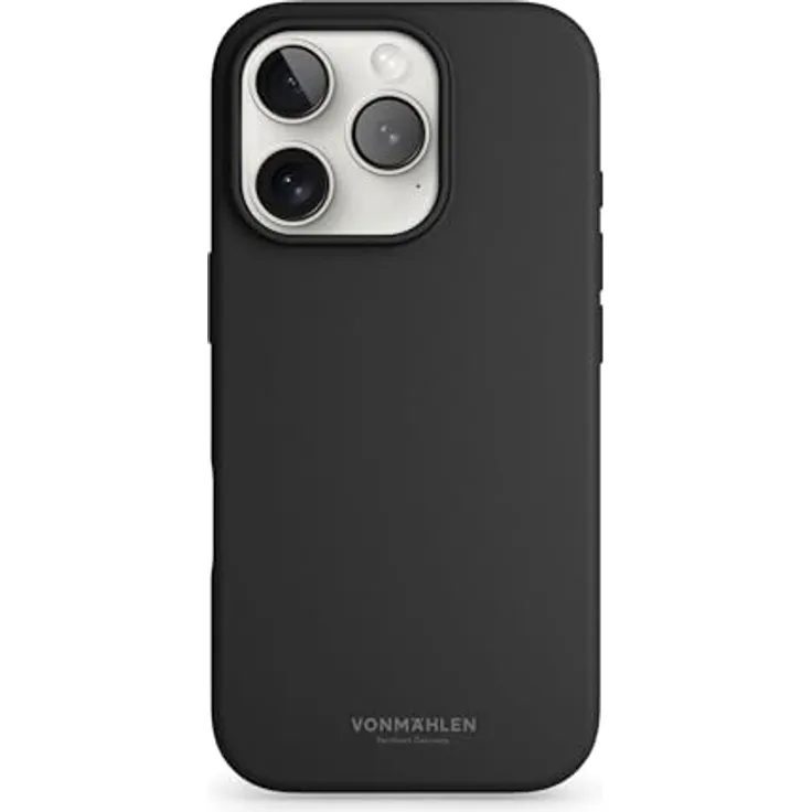 Vonmählen Soft Silicone Case Cover für Apple iPhone 16 Pro, Schwarz, Versandkostenfrei