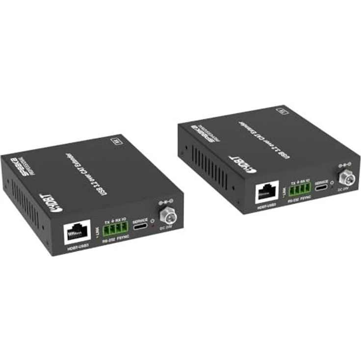 SpeaKa Professional SP-USBE-820, 7+1 Port KVM-Extender über PC steuerbar, KVM Switch, Schwarz – Bild 2