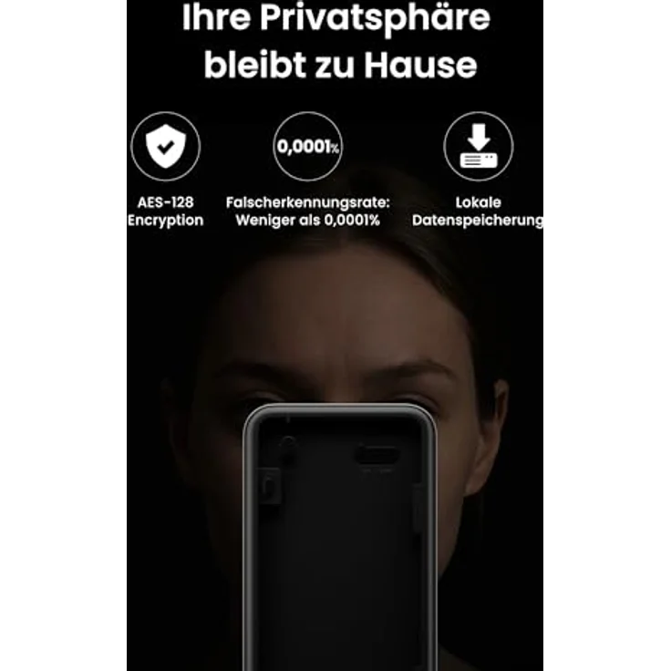 SwitchBot WLAN Smart Lock Ultra Vision, Elektronisches Türschloss mit 3D-Gesichts-/Fingerabdruckerkennung, Aufladbarem Akku, Öffnen per Gesicht, Fingerprint, Code, Alexa, Matter-kompatibel – Bild 3