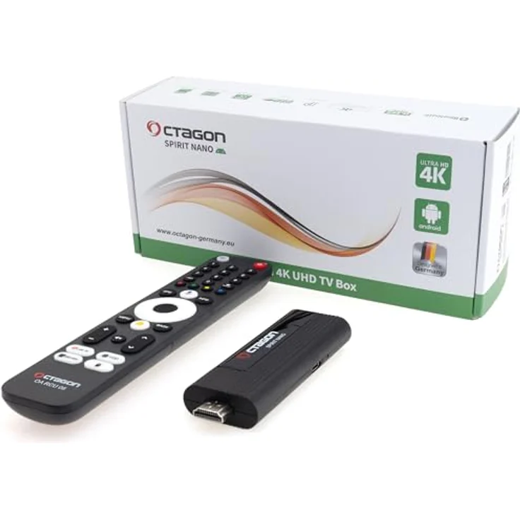 Octagon Spirit Nano 4K UHD TV Stick, Android TV 11, 32GB Flash, 2GB RAM, HDR10+, 5G WLAN & Bluetooth 5.1, inklusive Sprachfernbedienung – Bild 4