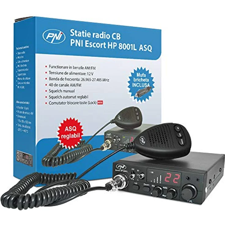 PNI Paket CB-Radio Escort HP 8001L ASQ + CB S75 Antenne mit Magnet – Bild 2
