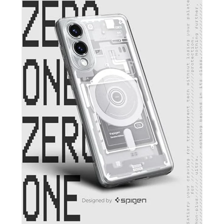 Spigen Ultra Hybrid MagFit Hülle für Samsung Galaxy S25 Edge, Kompatibel mit MagSafe, Zero One White, PC Platte und TPU-Rahmen, Eckschutz durch Air Cushion Technologie – Bild 3