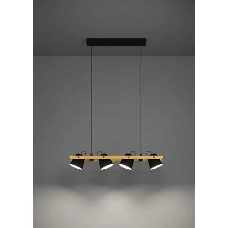 Eglo Hornwood-Z LED-Pendelleuchte, RGB/CCT, 79,3 cm x 20,9 cm, Schwarz-Braun, smarte Deckenbeleuchtung mit App-Steuerung – Bild 7