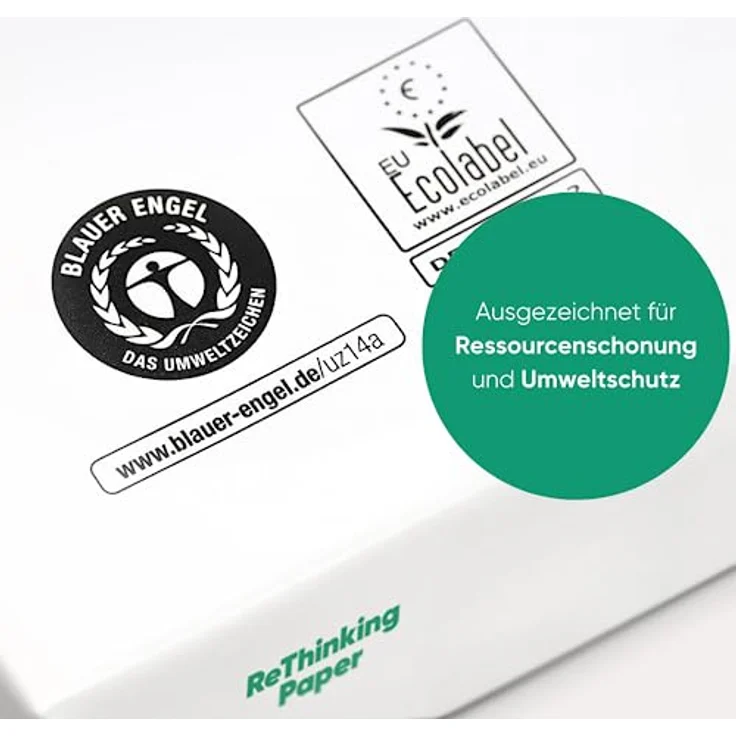 Steinbeis No. 1 Druckerpapier– DIN A4 Recycling-Papier 80 g/m², Weiß & Chlorfrei, 2500 (5 x 500) Blatt hochwertiges Kopierpapier ISO 70 / CIE 55 – Bild 5