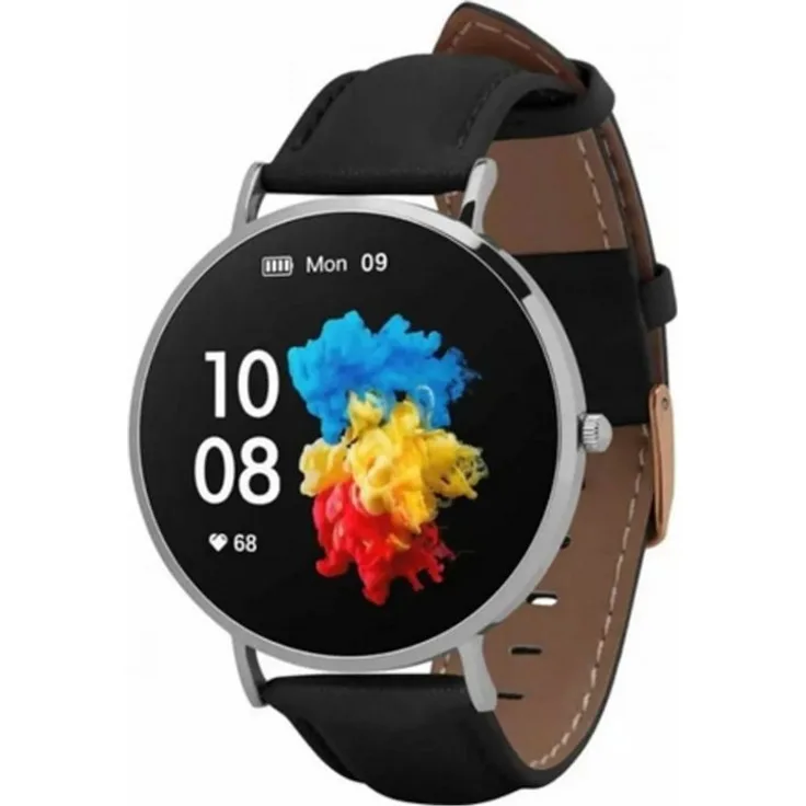 GARETT Garett Verona Smartwatch (Silber/Schwarz) mit elegantem Design und umfangreichen Funktionen