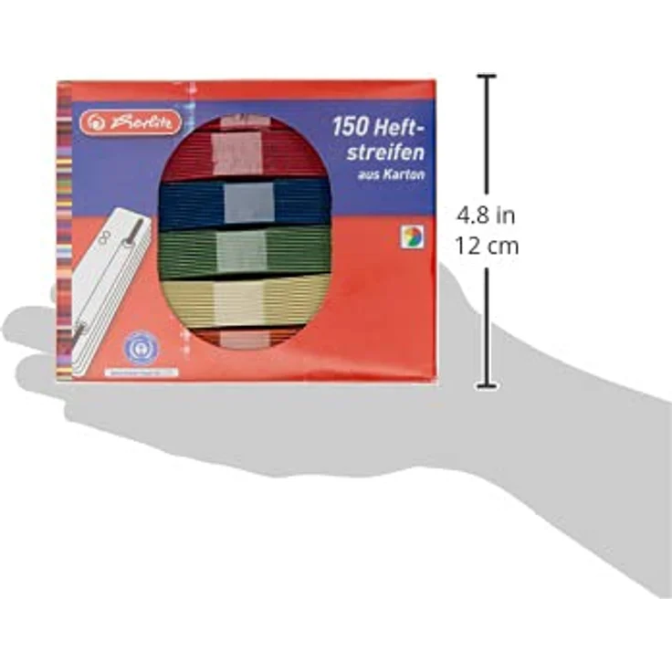 Herlitz 8767709 Heftstreifen Recycling 150er Packung (Farben sortiert) – Bild 3