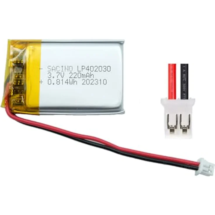 EFASO 3,7 V 220mAh 402030 wiederaufladbarer LIPO -Akku, kompatibel mit FIIO E3 E5 - Vielseitiger Akku für Dash Cams, LED-Leuchten, Uhren und Kopfhörer – Bild 2