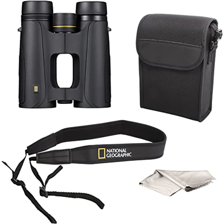National Geographic Fernglas Luchs 10x42, wasserdicht, 10x Vergrößerung, 42mm Objektiv, BaK-4 Glas, Mehrschichtvergütung, Twist-up-Augenmuscheln – Bild 5